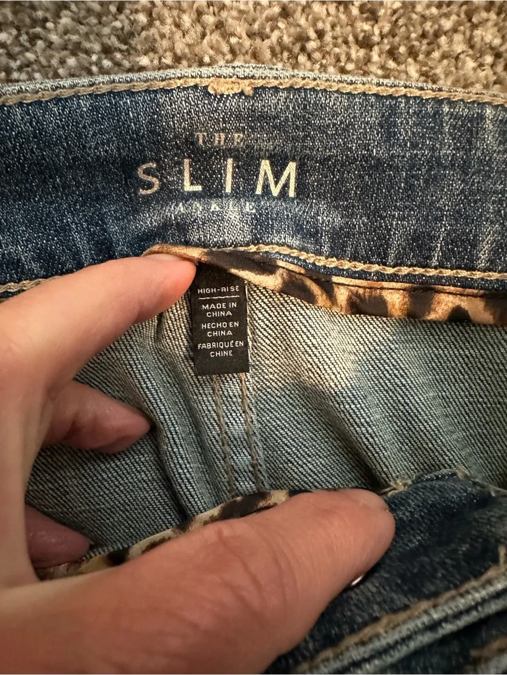 WHBM The Slim Ankle Jeans Size 6 High Rise Skinny Blue Denim Glitter Festival